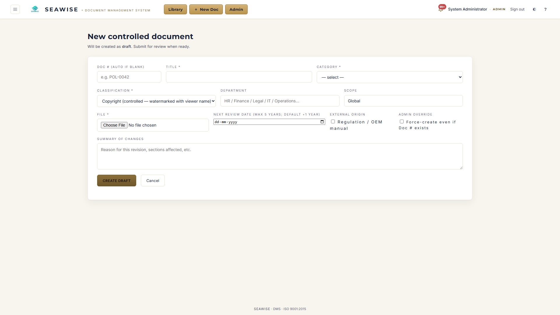 New-document upload